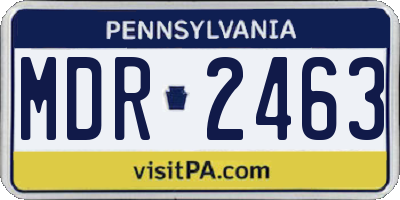 PA license plate MDR2463