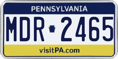 PA license plate MDR2465