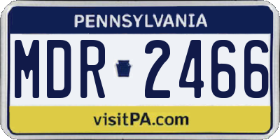 PA license plate MDR2466