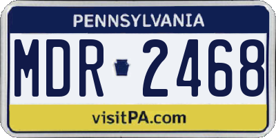 PA license plate MDR2468