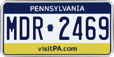 PA license plate MDR2469
