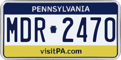 PA license plate MDR2470