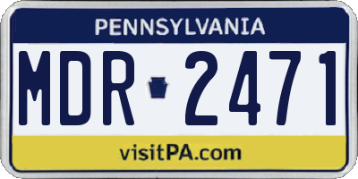 PA license plate MDR2471