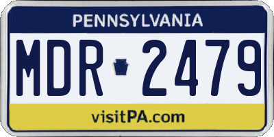 PA license plate MDR2479