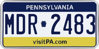 PA license plate MDR2483