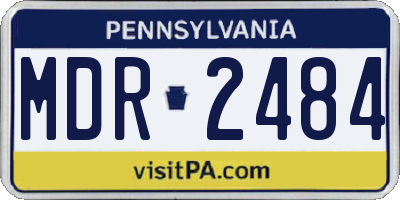 PA license plate MDR2484