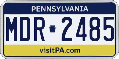 PA license plate MDR2485