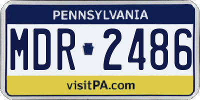PA license plate MDR2486
