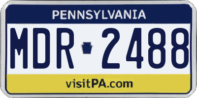 PA license plate MDR2488