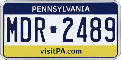 PA license plate MDR2489