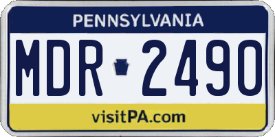 PA license plate MDR2490