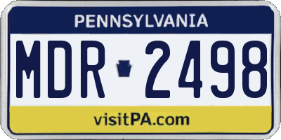 PA license plate MDR2498