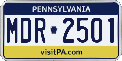 PA license plate MDR2501