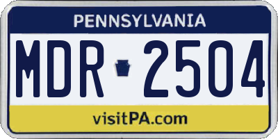 PA license plate MDR2504