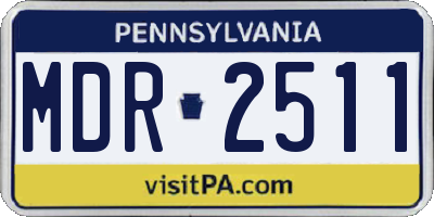 PA license plate MDR2511