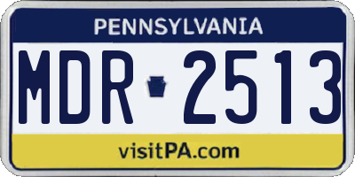PA license plate MDR2513