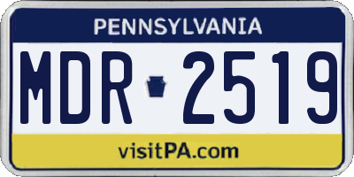 PA license plate MDR2519