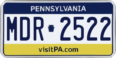 PA license plate MDR2522