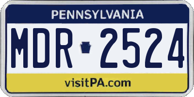 PA license plate MDR2524