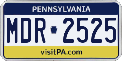 PA license plate MDR2525