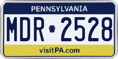 PA license plate MDR2528