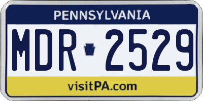 PA license plate MDR2529