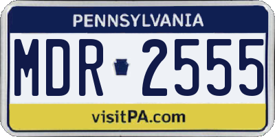 PA license plate MDR2555