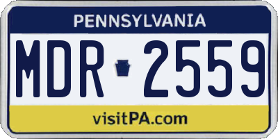 PA license plate MDR2559