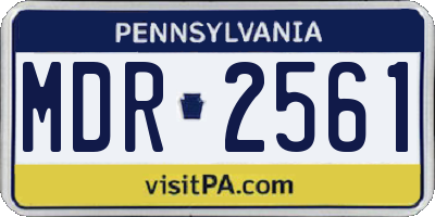 PA license plate MDR2561