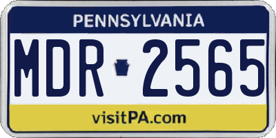 PA license plate MDR2565