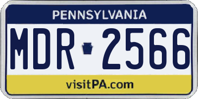 PA license plate MDR2566