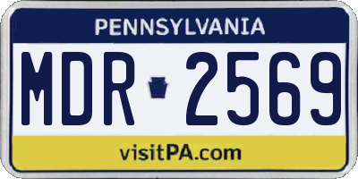 PA license plate MDR2569