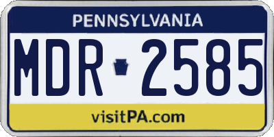PA license plate MDR2585