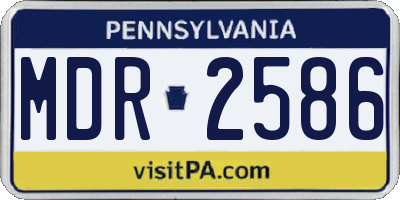 PA license plate MDR2586