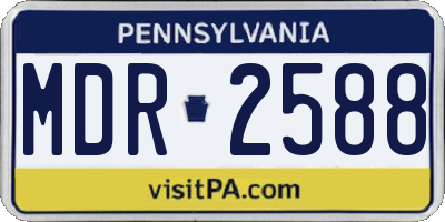 PA license plate MDR2588
