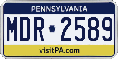 PA license plate MDR2589