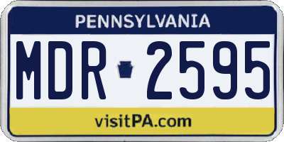 PA license plate MDR2595