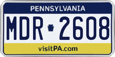 PA license plate MDR2608