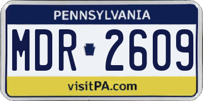 PA license plate MDR2609