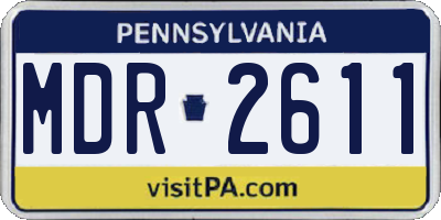PA license plate MDR2611