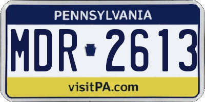 PA license plate MDR2613