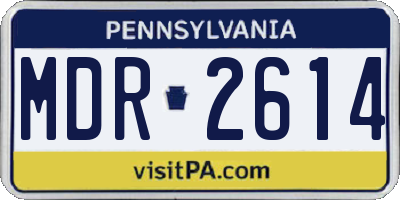 PA license plate MDR2614