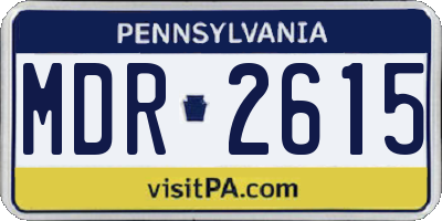 PA license plate MDR2615