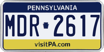 PA license plate MDR2617