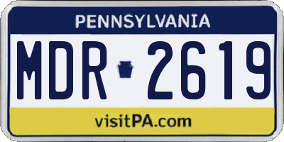 PA license plate MDR2619