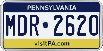 PA license plate MDR2620