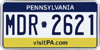 PA license plate MDR2621