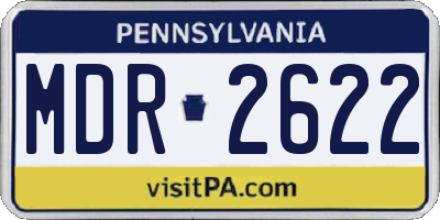 PA license plate MDR2622