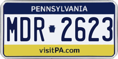 PA license plate MDR2623