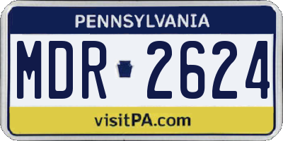 PA license plate MDR2624